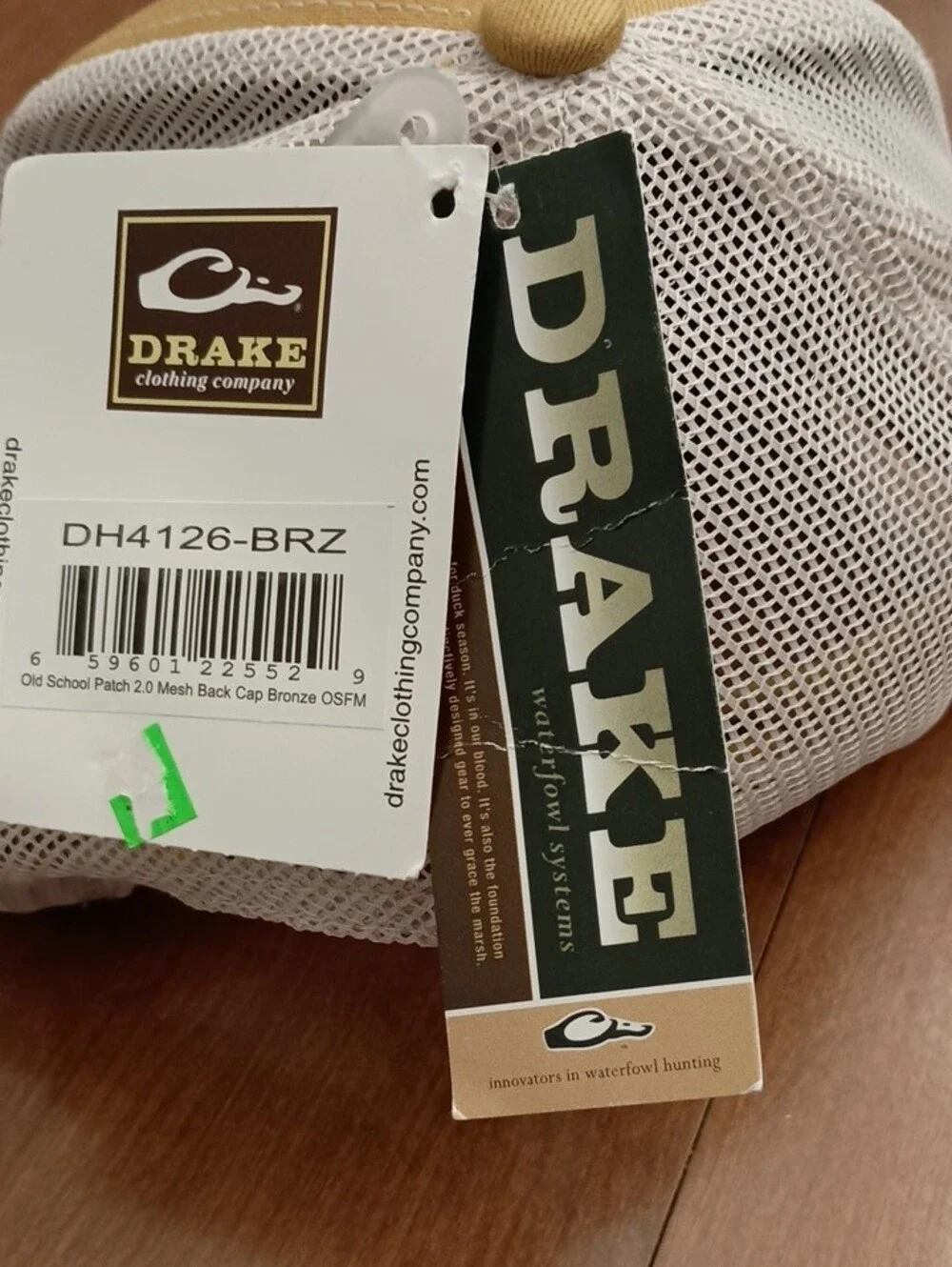 Drake Gold and White Camo Patch Trucker Hat